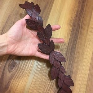 Anthro Leather Leaf Belt